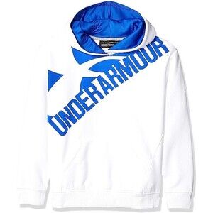 UNDER ARMOUR NEW Girl's Thread borne Fleece Hoodie white Size Small UA